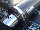 Triumph Speed Triple 2012 Onwards Single Low Down  Pipe Werx Carbon Fibre Round Street Legal Exhaust