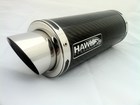 Honda CBR600 F 01 - 10  Hawk Carbon Fibre Round GP Race Exhaust
