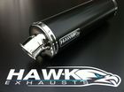 Hyosung 650 R + S Hawk Powder Black Round Street Legal Exhaust