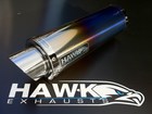 Z750 04 - 06 Hawk Colour Titanium Round GP Race Exhaust