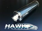 GSXR 750 L1 11 -> Hawk Carbon Fibre Round Street Legal Exhaust