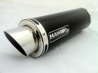Honda CB1300 Hawk Powder Black Round GP Race Exhaust