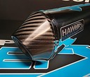 Aprilia Shiver 750 2008 Onwards Pair of Hawk Carbon Outlet Stainless Steel Oval Street Legal Exhausts