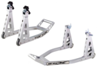 Aluminium Box Section Front and Rear Paddock Stands - Sliver